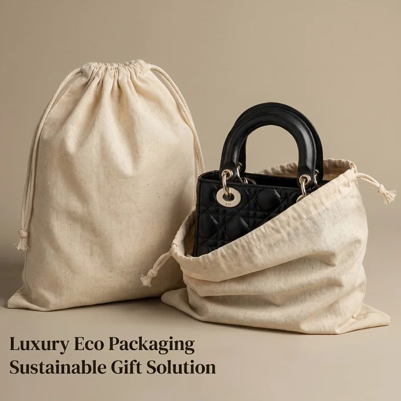 Custom Natural Drawstring Bag for Yoga Socks Ballet Shoes Packaging Gift Pouch Eco-Friendly Muslin Scarf Cloth bag Storage Bags