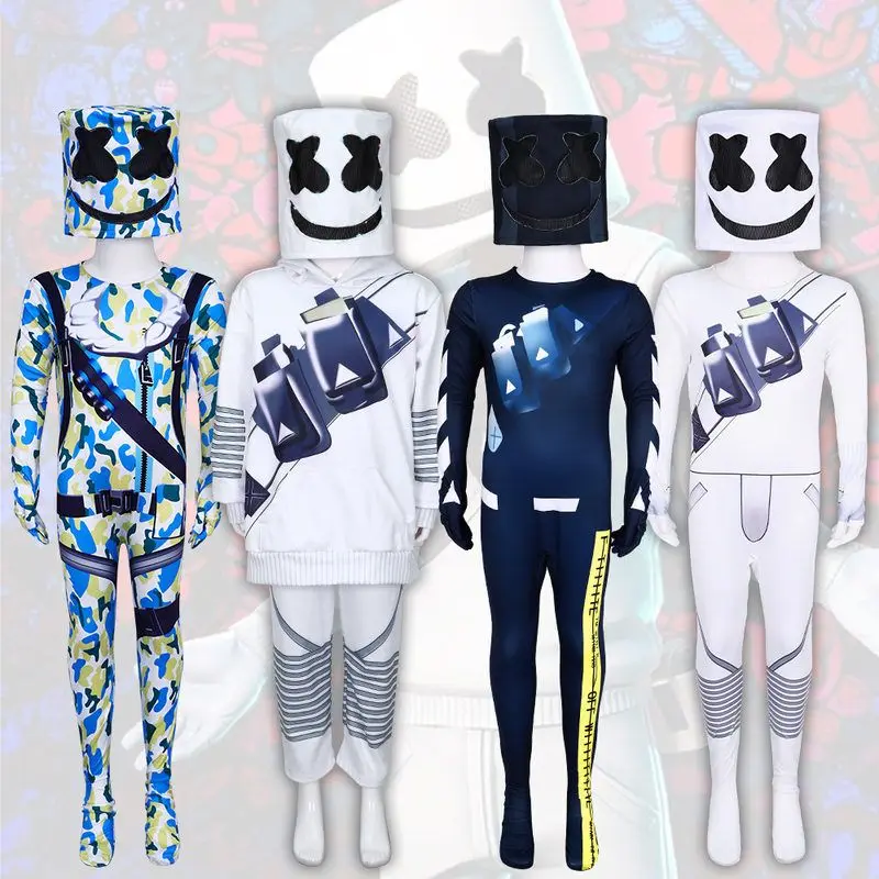 طقم سترة هالوين بتصميم دي جي وحلوى القطن والمارشميلو، زي تنكري للعروض الموسيقية الإلكترونية على المسرح، أزياء نسائية #1