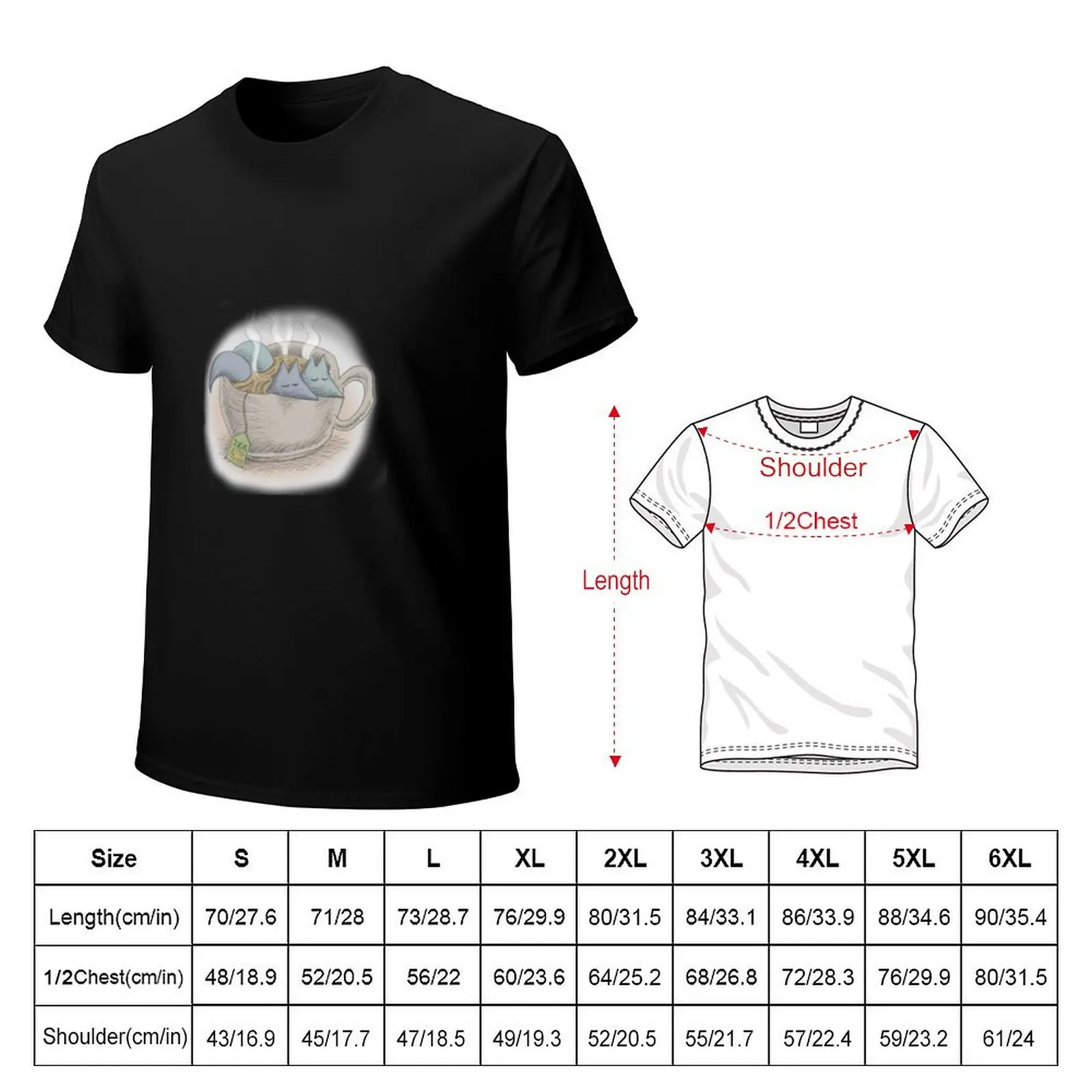 Teacup Bath T-Shirt t shirts for man cotton funny T-Shirt