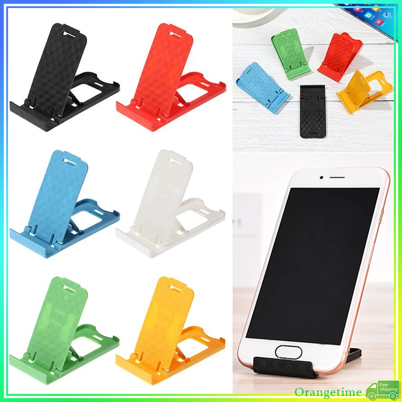 【Fast Delivery】【5pcs】Assorted Color Mini Phone Bracket Foldable Phone Holder 5 Angles Adjustable Desktop Phone Stand
