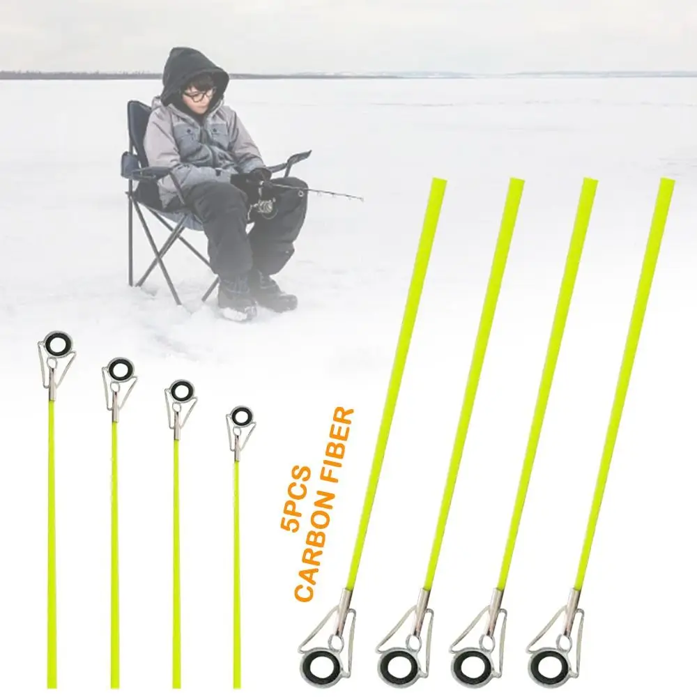 High Quality With Top Ring Fishing Rod Tip Winter Retractable Carbon Fiber Spinning Portable Fiberglass Fishing Pole Ice Fishing