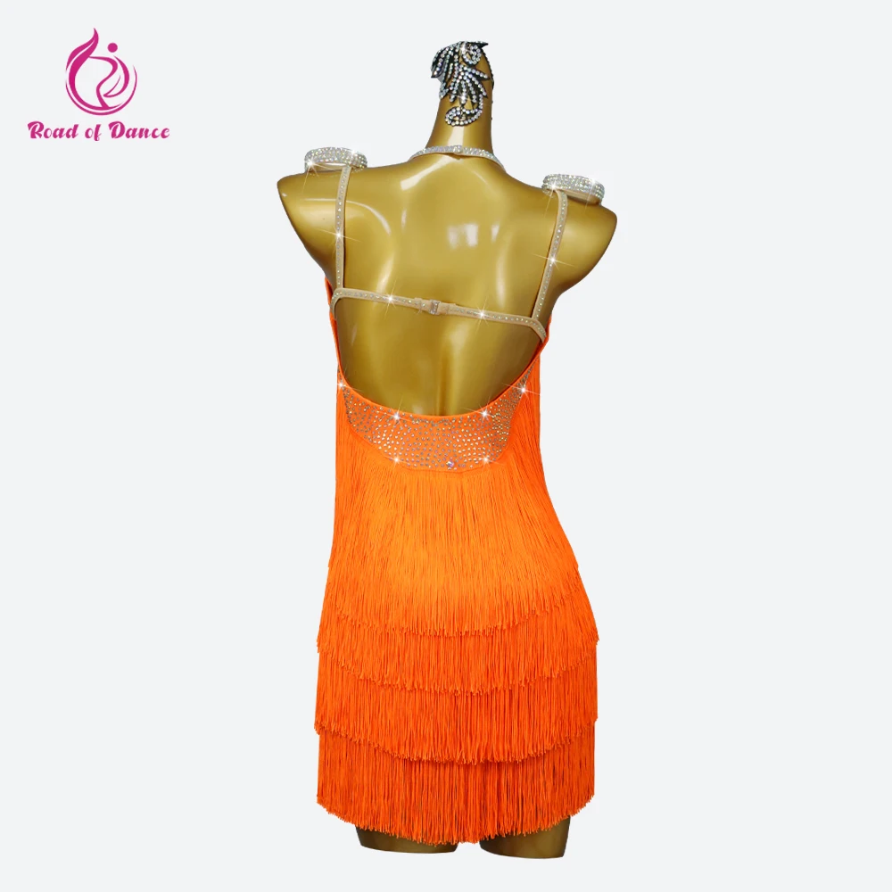 

Women's Short Skirt Latin Dance Dress 2025 Ballroom Clothing Sports Outfits Girls Suit Fringed Costume Dancewear kids Stage Prom
