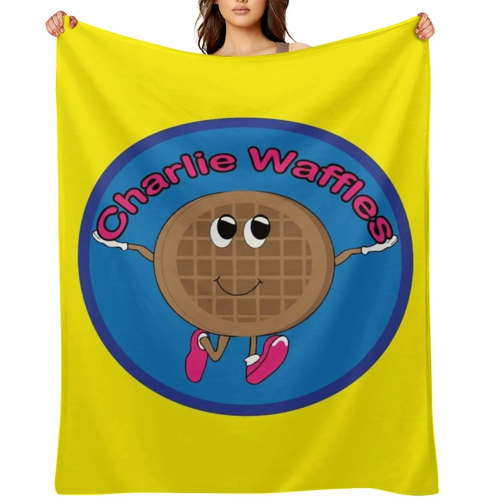 Charlie Waffles! Throw Blanket Shaggy Luxury St Blankets For Baby Blankets For Bed Blankets