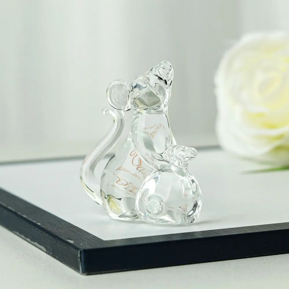 Beautiful Lucky Mouse Rat Figurine Attracting Wealth Exquisite Animal Model Creativity Cartoon Table Ornaments Living Room