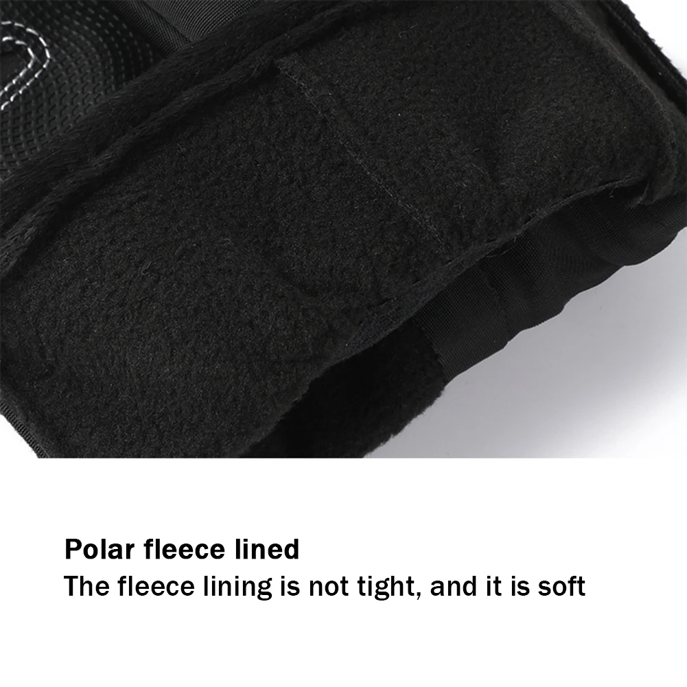 قفازات رجالية تعمل باللمس بسحاب ، مقاومة للرياح ، مقاومة للماء ، مبطنة بالصوف ، دافئة ، خارجية ، ركوب ، المشي لمسافات طويلة ، الشتاء