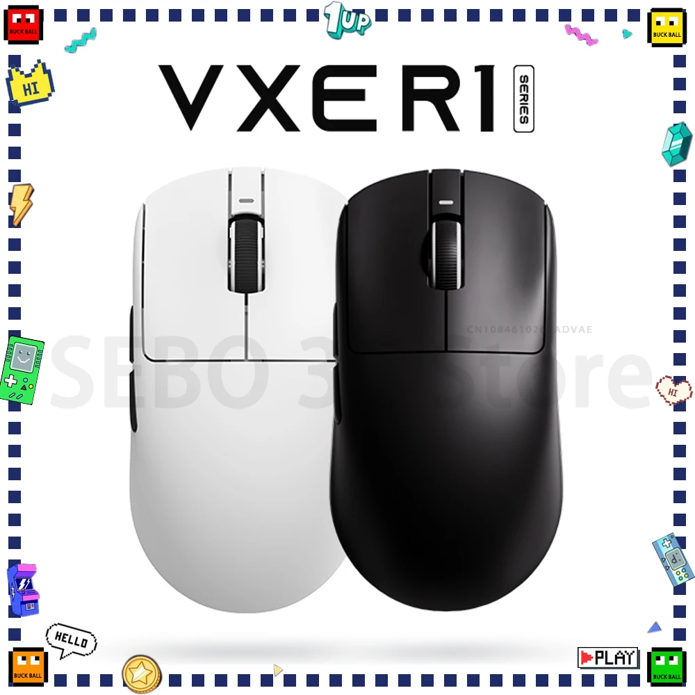 vgn vxe libelula r1 pro max mouse tres modos sem fio mouse paw3395 sensor 4k baixo atraso gaming ratos acessorios para pc gamer presentes 01