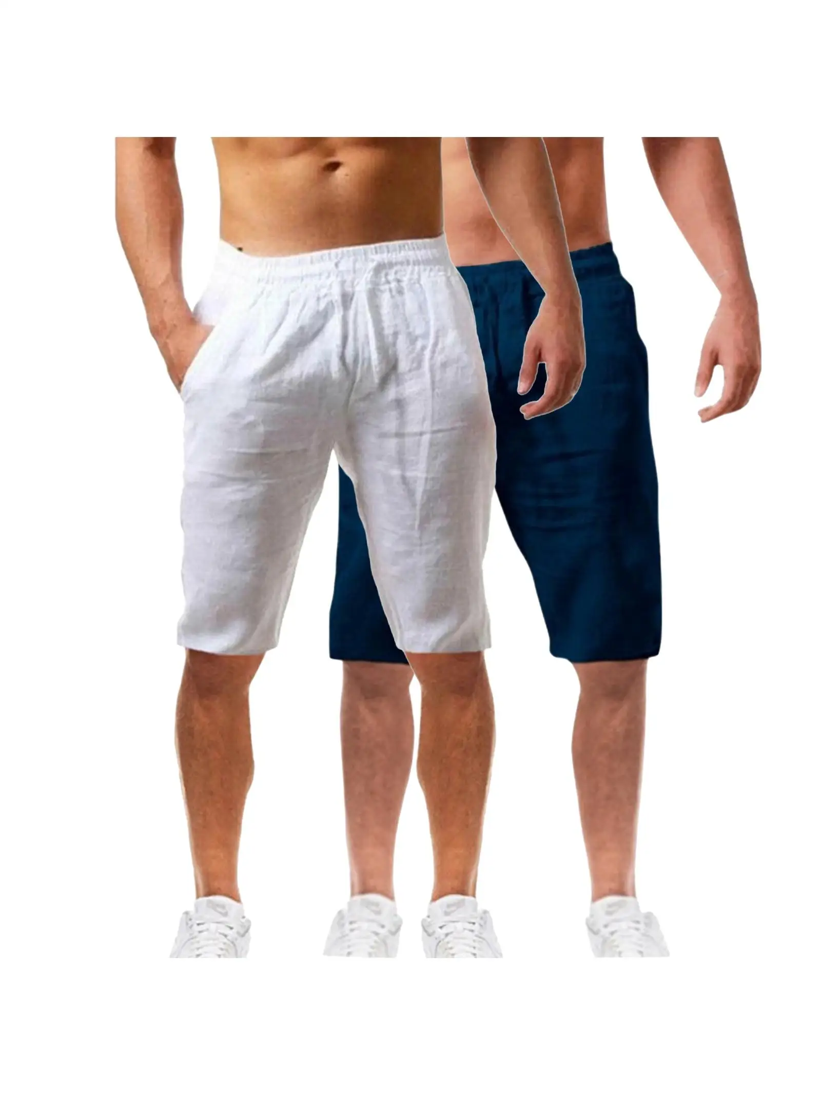Loose Men's Shorts Linen Breathable Seven-Foot Casual Sports Summer 2025 Big Size Comfortable Linen Men's Shorts