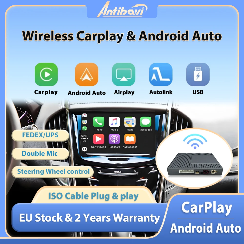 Wireless CarPlay For Cadillac CTS SRX ATS-L XTS 2009 10 11 12 17 18 Years Buick Android Mirror Link AirPlay CarPlay Function