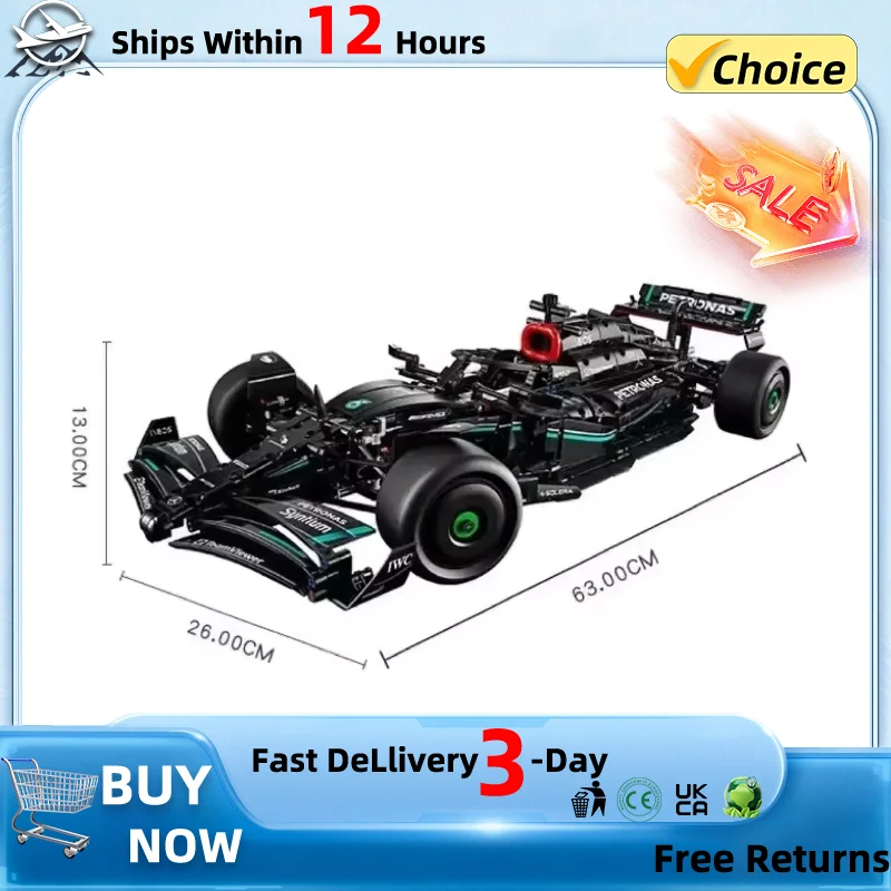 2024 New 42171 F1 Performance Building Blocks Super Sports Car Assembly Model Vehicle Toys Bricks for Kids Gifts