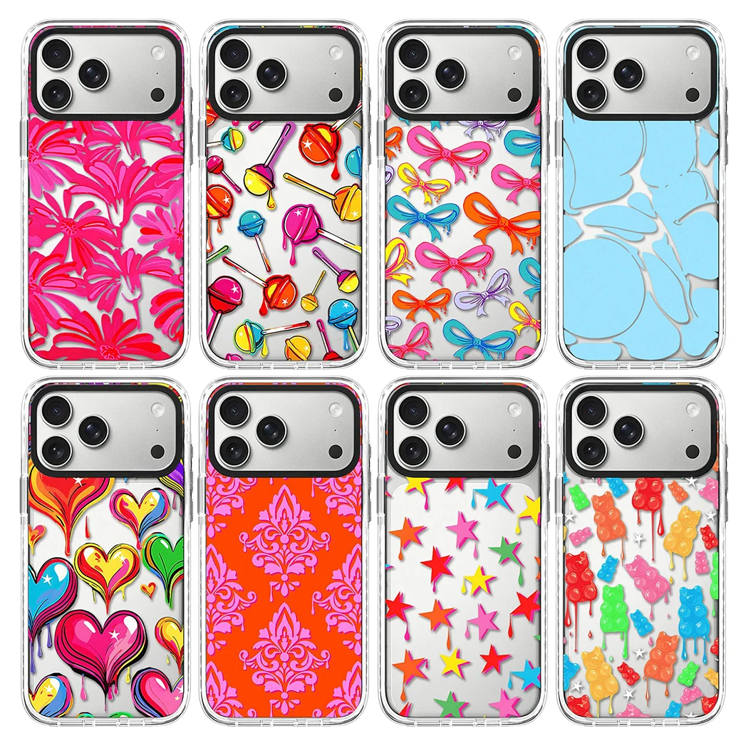 608242 White Border Magnetic Phone Case Cover for IPhone 14 15 16 17 18 Pro Max Case