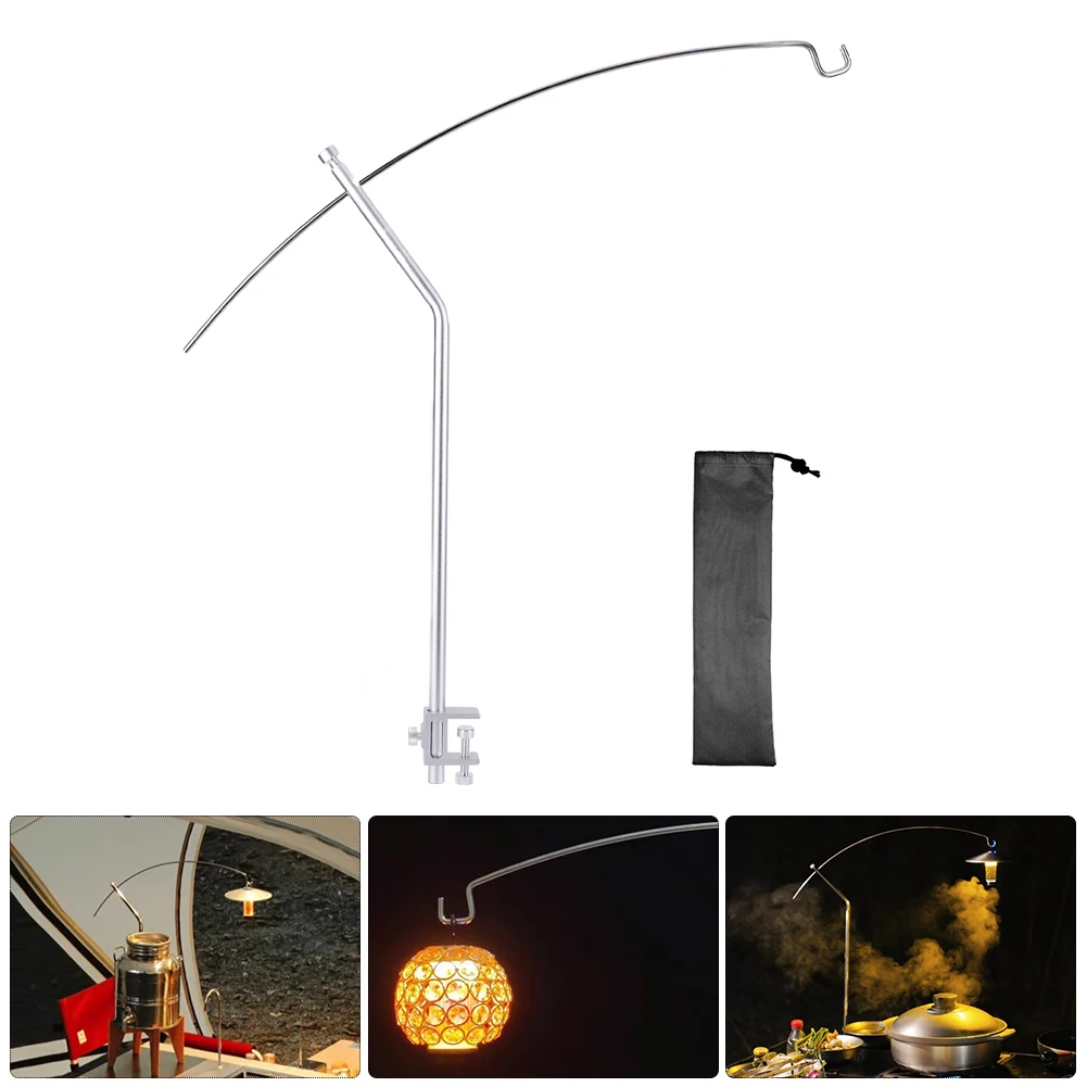 

Camping IGT Lamp Hanging Rack Aluminum Alloy Outdoor Portable Light Hanger Curved Lamp Holder for Picnic Hiking Fishing