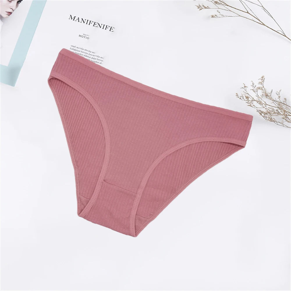 Panties for Woman Underwear Cotton Sexy Breathable Soft Lingerie Female Briefs Girls Cute Solid Color Underpants 3 Pcs/set