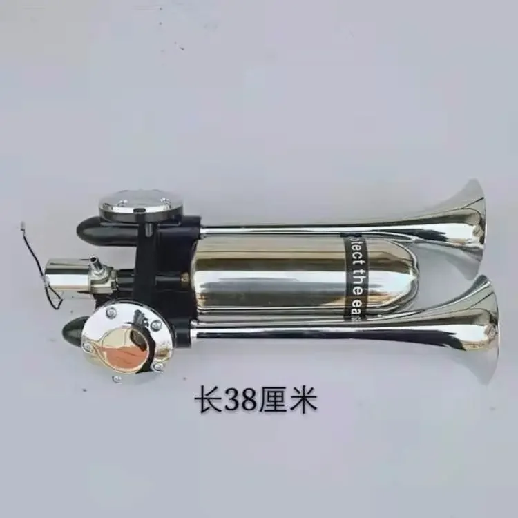 

【 Stainless Steel Storage Tank 】 Car Truck Air Horn Modification Train Rocket Launcher Air Horn Super Loud 12V24V Universal