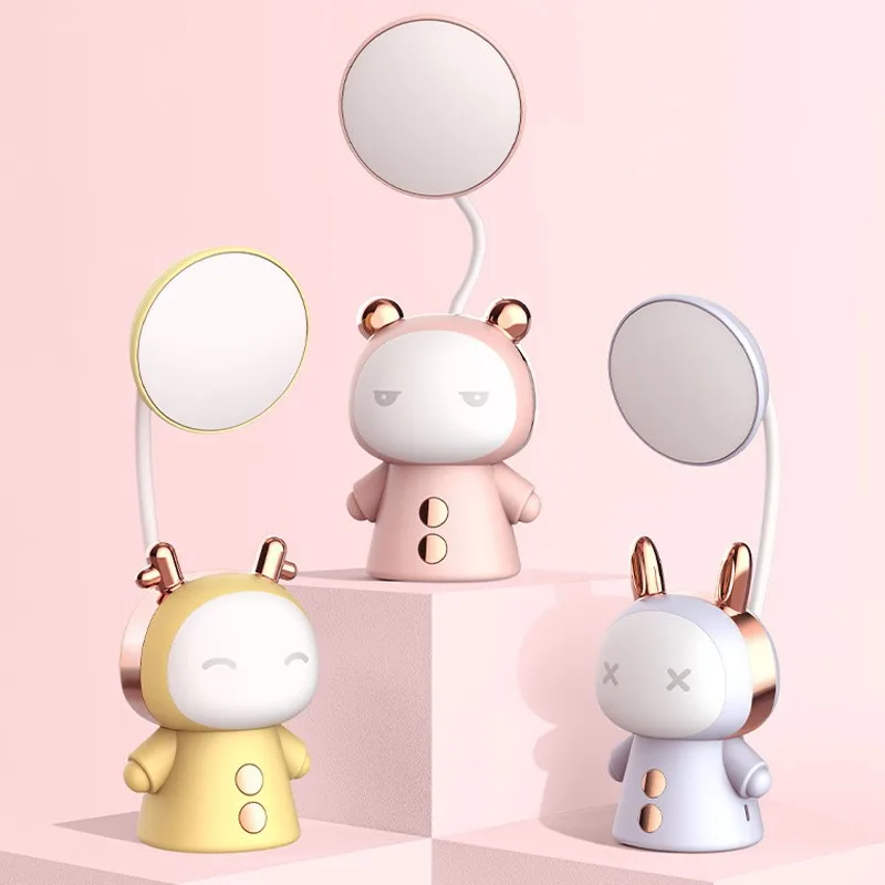 

NEW Cartoon LED Desk Lamp USB Portable Charging LED Desk Lamp Bedroom Night Light Colorful Dimming Hose Lamp