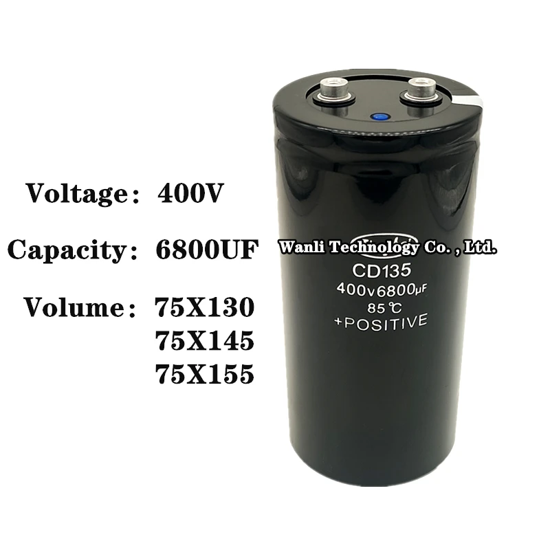 1PCS/Lot 400V6800UF 6800uf400v CD135 75X130mm 75X145mm 75X155mm Electrolytic capacitor