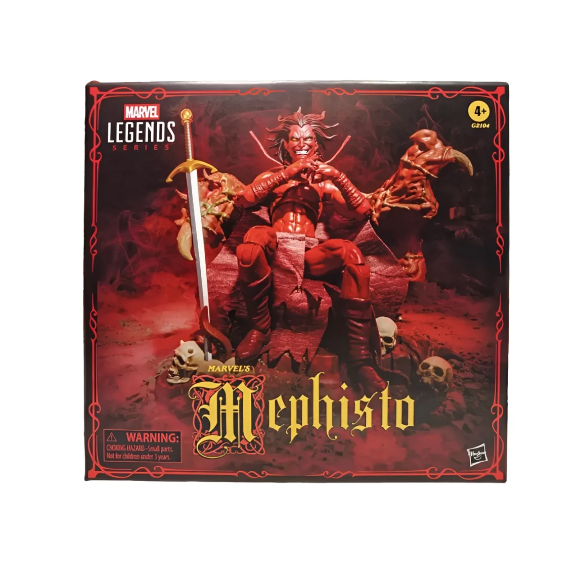 Figurine d'action Marvel Legends Mephisto avec trône infernal Deluxe de 6 pouces