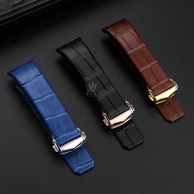 Cowhide Wristband for Omega Constellation Double Eagle Series 123.20 notch men's watch strap accessories 23mm 25mm bracelet