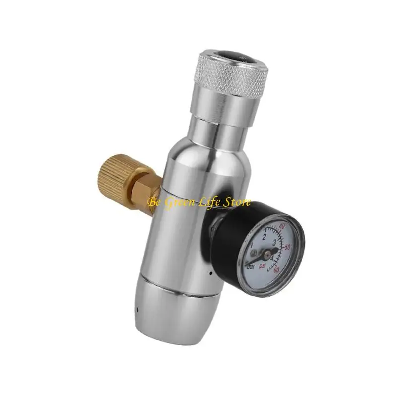 منظم غاز ثاني أكسيد الكربون M7DF 3/8 بوصة 0-60PSI مع منظم غاز البناء المعدني مناسب لعشاق تخمير المنزل الحاضرين