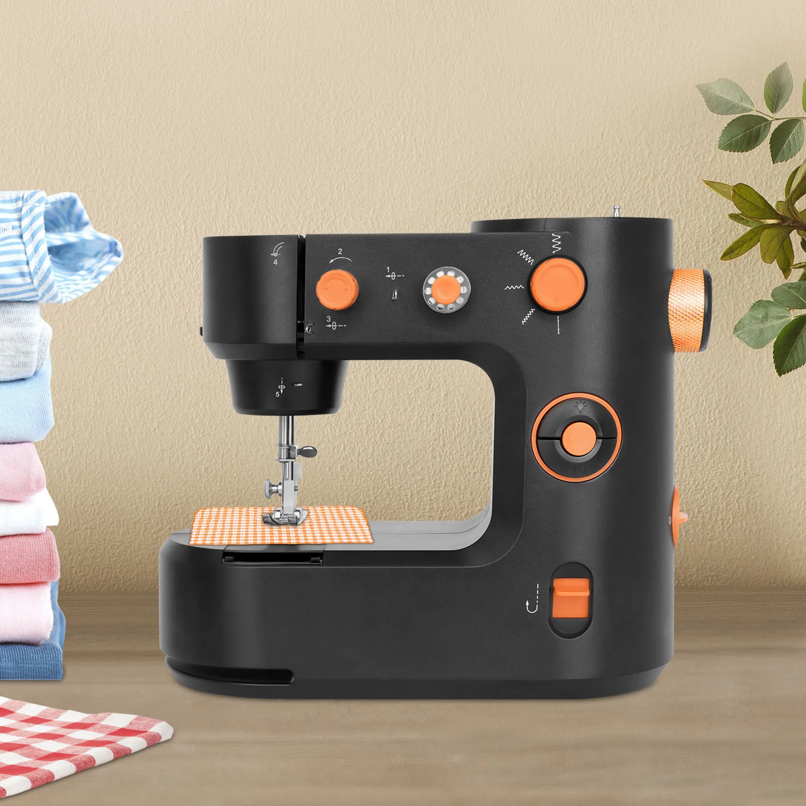 Haushalt Kleine Nähmaschine Mini Tragbare Nähen Desktop Automatische Nähmaschine DIY Hause Nähen Zubehör für Kleidung Se – Detail 1