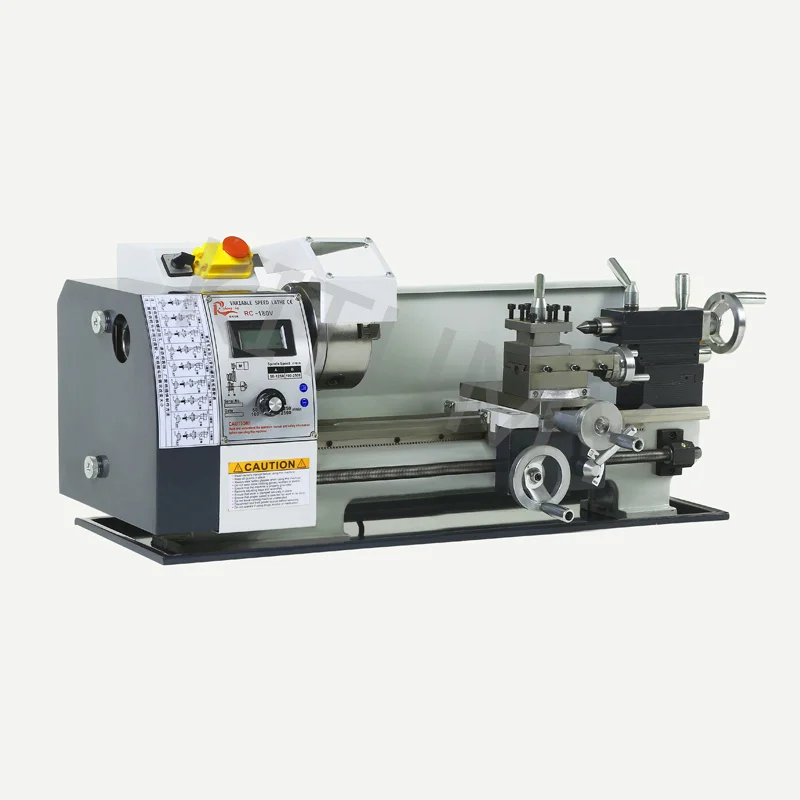 Mini Metal Lathe 650W Metal Gears Mini Lathe Machine Metalworking Digital Control Benchtop Milling For DIY Metal Working