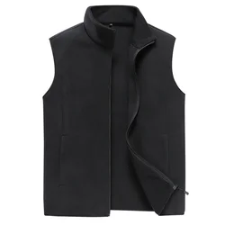 2026 Spring Autumn Men Casual Vest Fashion Male Sleeveless Jacket Coats Men Stand Collar Zipper Waistcoats Clothing Oversized