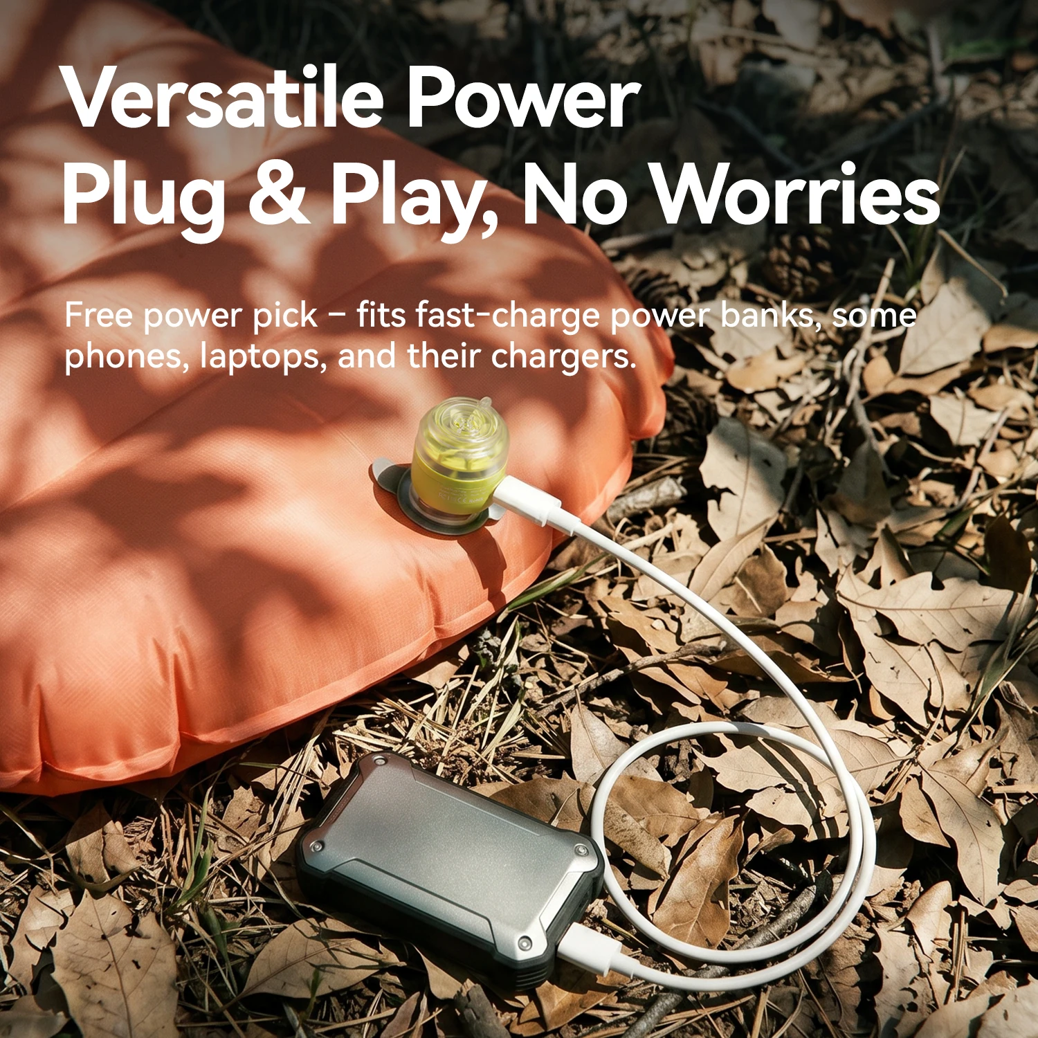 Qunature Electric Air Pump Mini Quantum Pump Battery Not Included Inflator Deflator Camping Air Mattress Pillow Pool Float Home - view 3