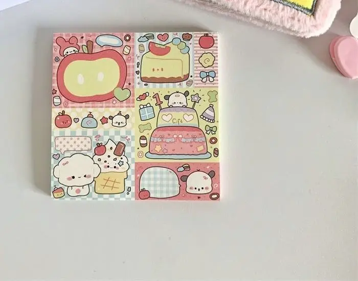 1 libro Simpatico quaderno a forma di cartone animato con alto valore estetico, quaderno per studenti con note strappabili, blocco note e quaderno