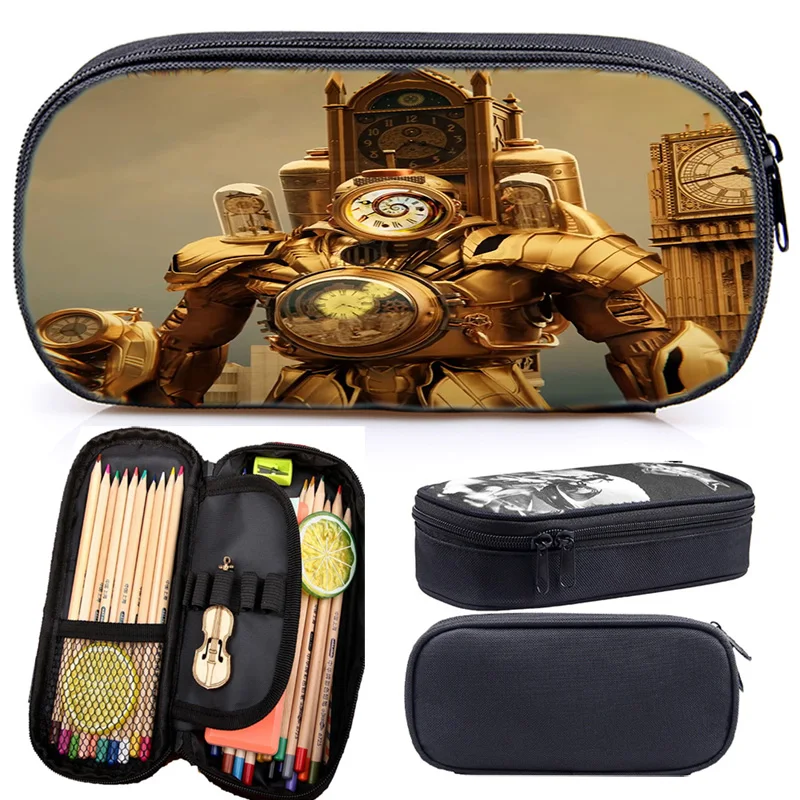 Clock Man 3D Game Pen Bag Children's Pencil Case Student Skibidi Toilet Man Sound Man TV Man Pattern Makeup Bag Titan Storage