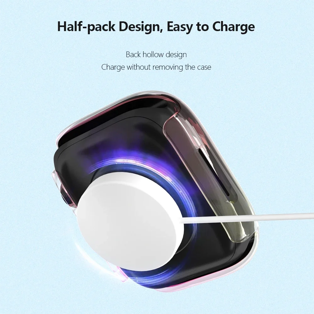 Стекло + чехол для Apple Watch, чехол 45 мм, 40 мм, 41 мм, 44 мм, защитная пленка для экрана, защитный бампер для iWatch series 9 8 7 6 SE 5 4