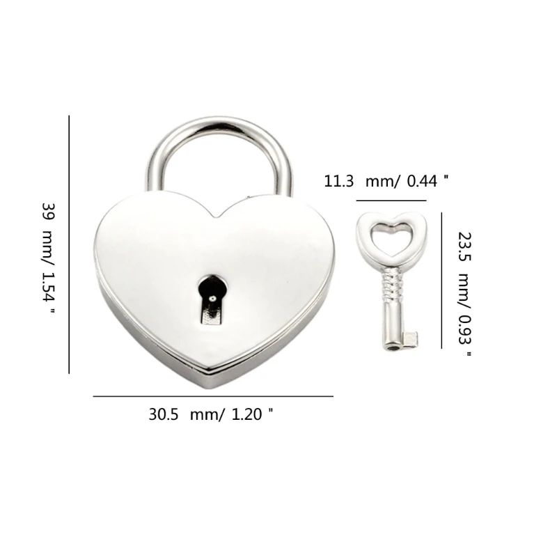 2/4 Sets Love Shaped Locks Elegant Keychain Pendant Heart Shaped Padlock with Key Perfect Gift for Special Occasions