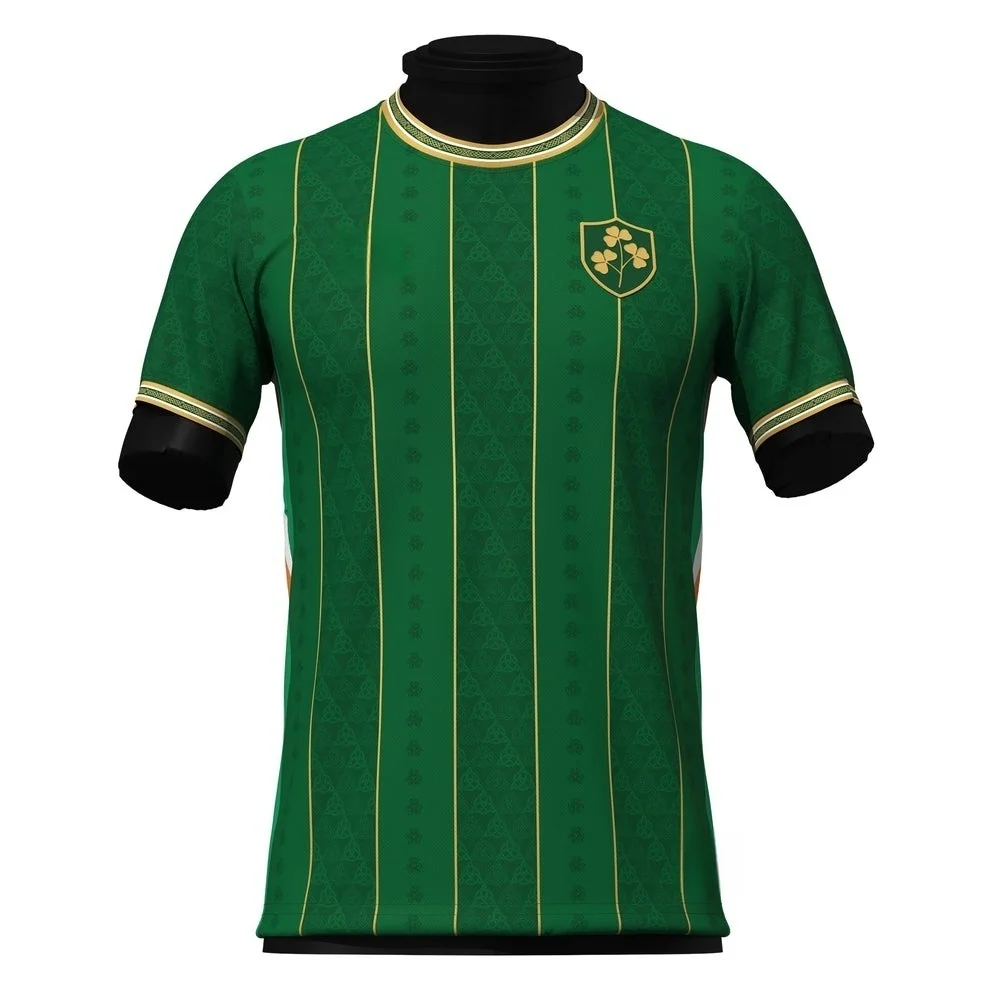Nueva Camiseta de Fútbol Americano con la Bandera de Irlanda 2026, Secado Rápido, Diseño para Aficionados, Deporte al Aire Libre, Entrenamiento para Hombres, Conjuntos Familiares