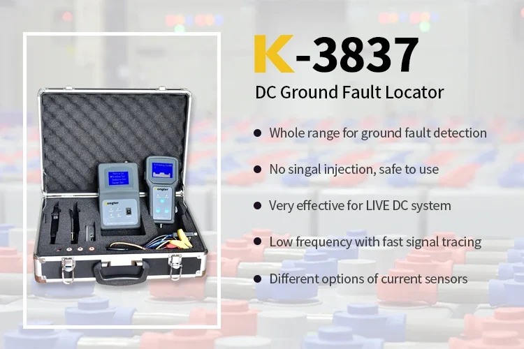 Simple DC ground fault locator for earth fault detection to trace signal with current leakage in power substation