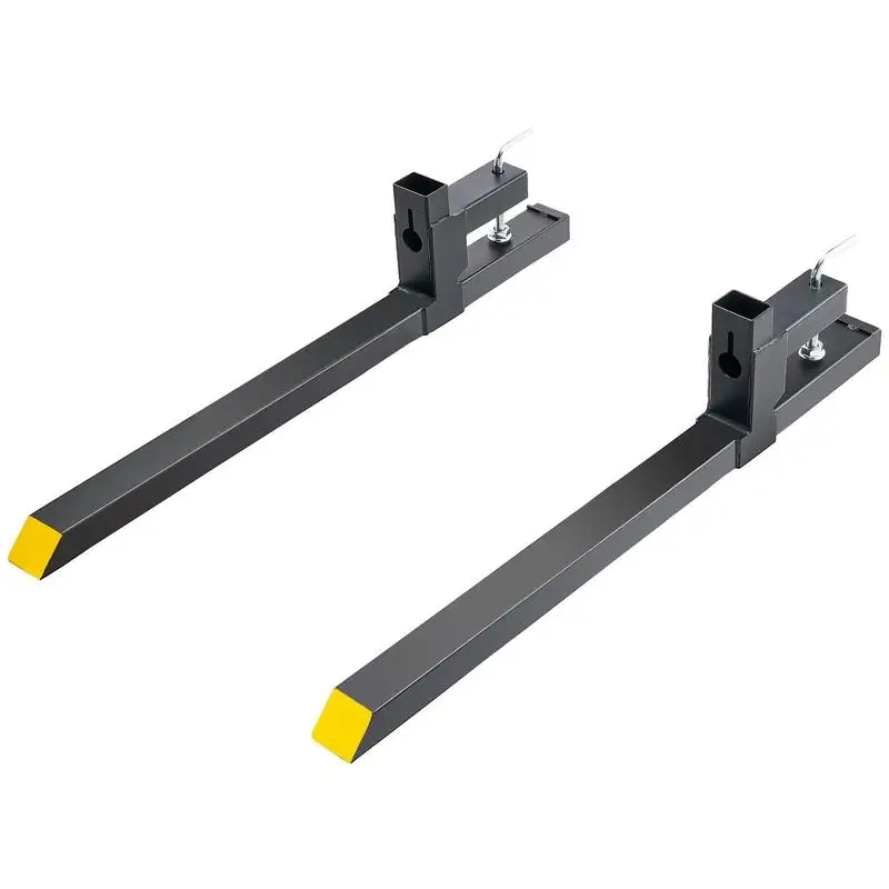 Free Shipping-Pallet Forks, 2000 lbs Capacity Clamp on Pallet Forks, 43" Tractor Bucket Forks, Heavy Duty Front Loader Attachment for Tractor, Skid Steer, Loader Bucket, Tractor Forks for Agriculture and Farm view 3