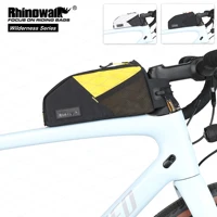 Rhinowalk-bolsa de tubo superior para bicicleta, fijación de tornillo o correa resistente al agua para bicicleta de montaña y de carretera, no se toca la pierna con correa de fijación para teléfono