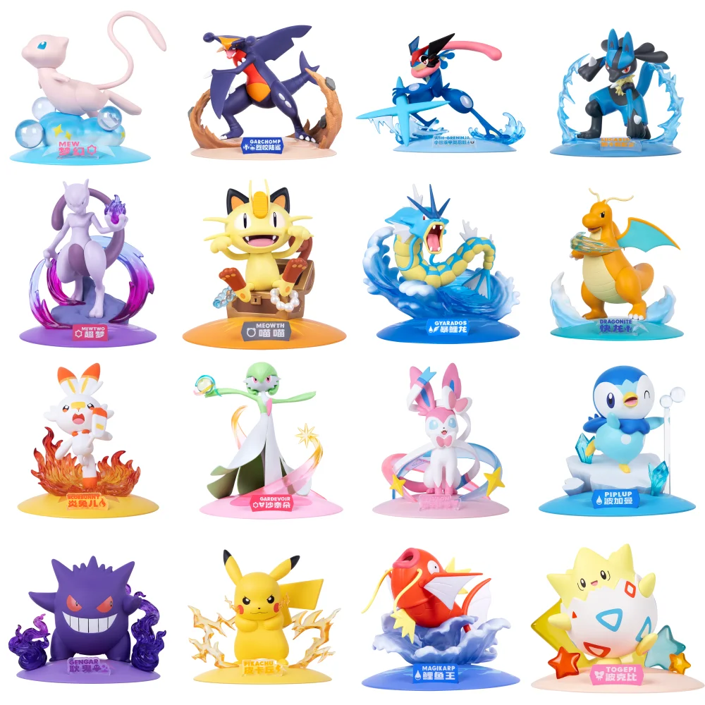

16 Style Origina Genuine Pokemon Action Figures Pikachu Mew Figurine Gardevoir Sylveon Anime Model Pocket Monster Toy Kids Gift
