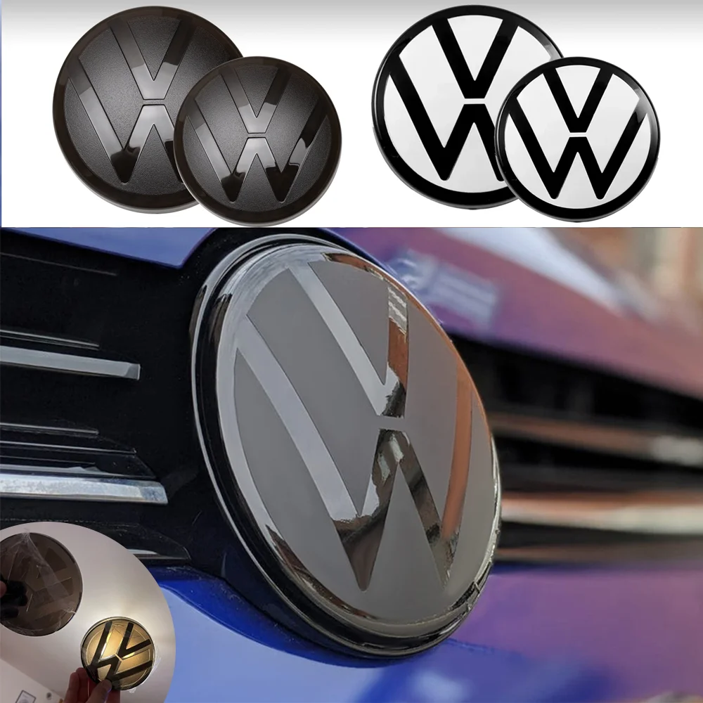 Car Front Grill Badges Rear Trunk Emblem Lid Covers Sticker For Volkswagen VW Polo PASSAT Golf 6 7 8 VARIANT CC Auto Accessories