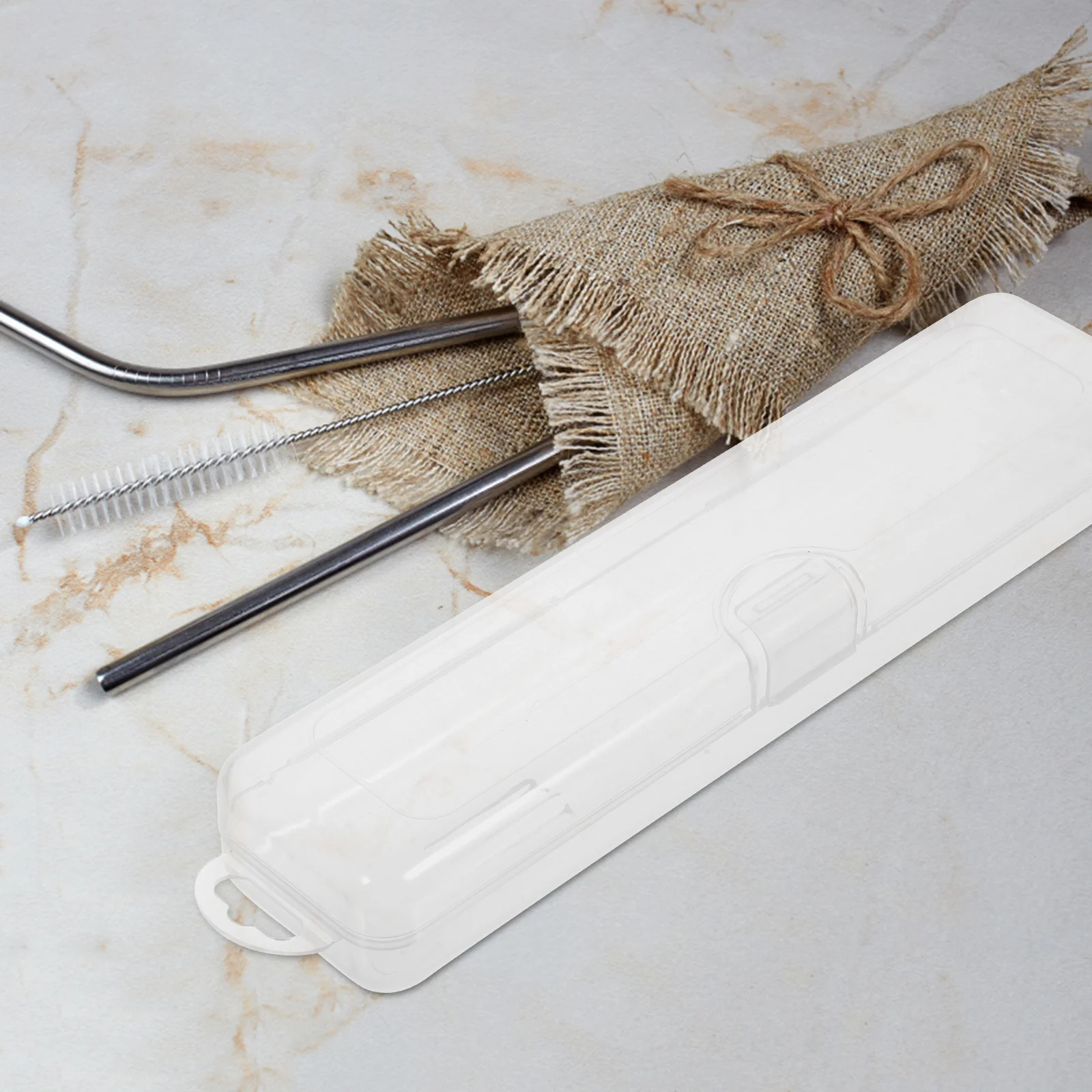 

4 Pcs Chopstick Carrying Case Travel Straw Container Storage Boxes Straws Utensil for PP