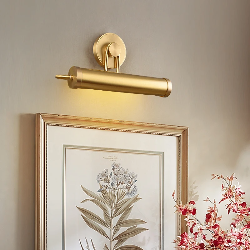 Brass wall light Bathroom mirror light Modern study light bookcase light wall cabinet Interior decoration lighting fixtures