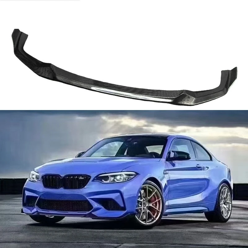For BMW F87C M2C CS Style Carbon Fiber Front Lip 2018-2021 High Quality Durable Long Lasting Exterior Parts