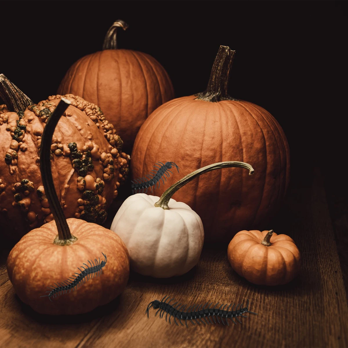 100 Stück simuliertes Tausendfüßerspielzeug, Halloween-Requisite, knifflige Requisiten, kleine Tiere, gefälscht