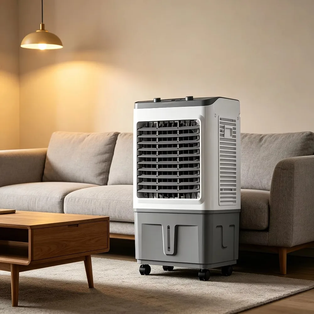 Electric 3-Speed Evaporative Air Cooler 300W Remote Control  Water Cooling Fan 40L Large Top Fill Water Tank view 3