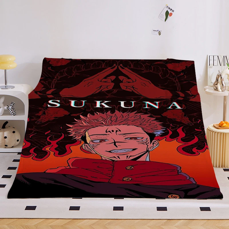 Sofa Blankets for Winter King Size A-Sukuna Microfiber Bedding Warm Bed Fleece Camping Custom Nap Anime Fluffy Soft Blankets