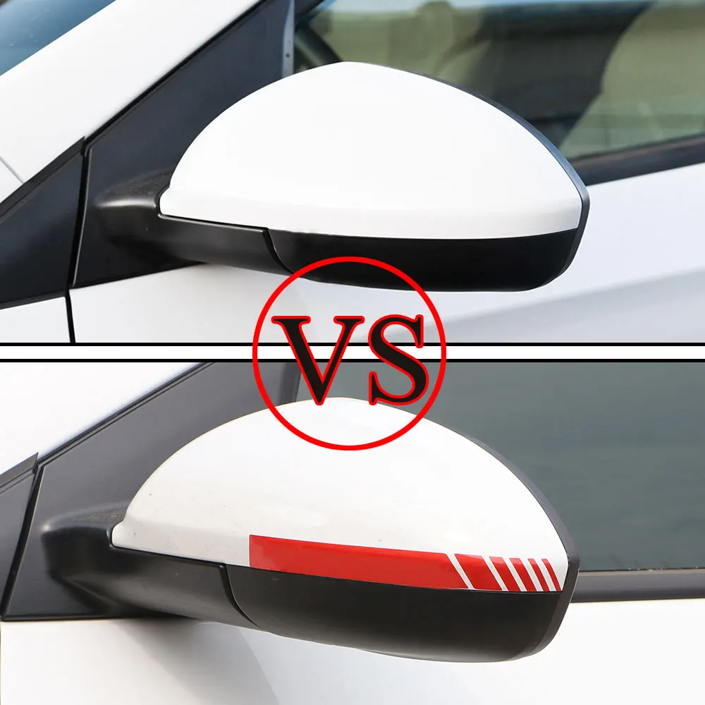 2 шт. прочные виниловые гоночные полосы, украшения для боковых зеркал заднего вида автомобиля, модные универсальные аксессуары для автостайлинга