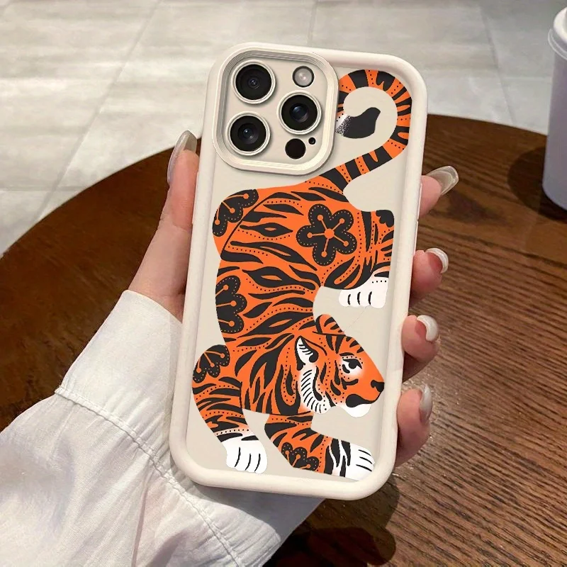 

Down the mountain tiger pattern mobile phone case is suitable for iPhone 16 15 14 13 12 11 Pro/ Max /Plus shock-proof rear cover