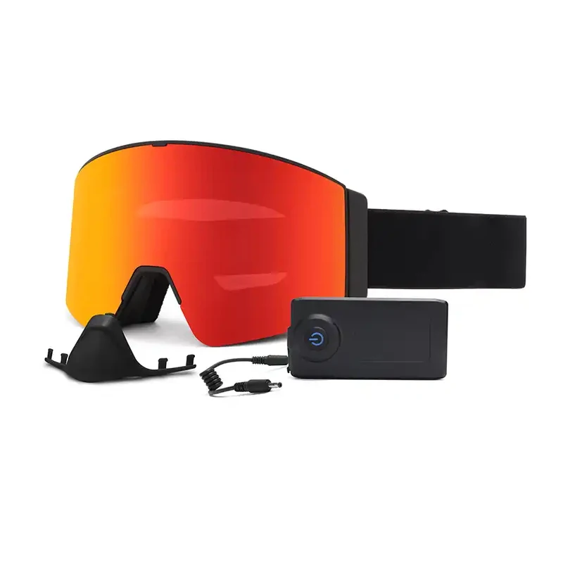 Sports Eyewear Snowmobiling Snowboarding Heated Anti-Fog  Magnetic Interchangeable Gradient Lens Snow Goggles