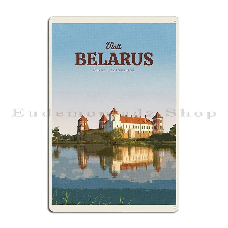 Visit Belarus Metal Sign Poster Club Bar Wall Decor Cave Personalized Wall Decor Tin Sign Poster