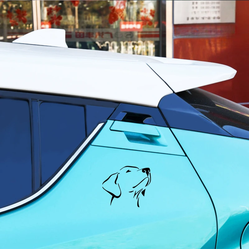 Lustiger wasserdichter Autoaufkleber mit Labrador-Retriever-Motiv, für Autos, Motorräder, Außenzubehör, Vinyl-Aufkleber zum Abdecken von Kratzern