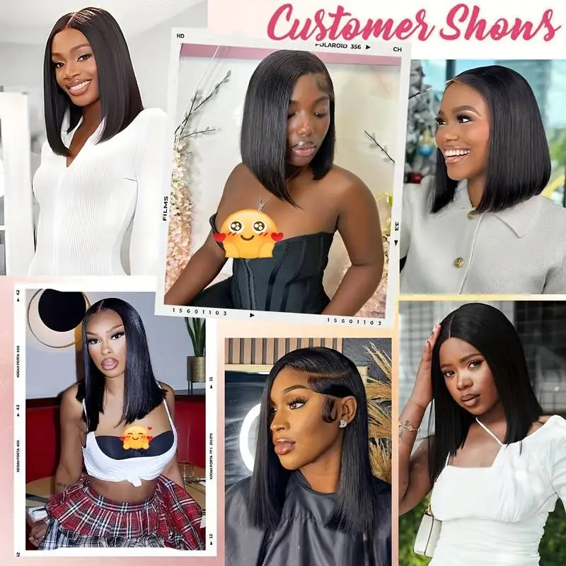 Прямой парик фронта шнурка Полный парик человеческих волос на шнуровке для женщин Человеческие волосы 12 дюймов 4x4 Bone Прямые Hd парики фронтальной части шнурка Человеческие волосы