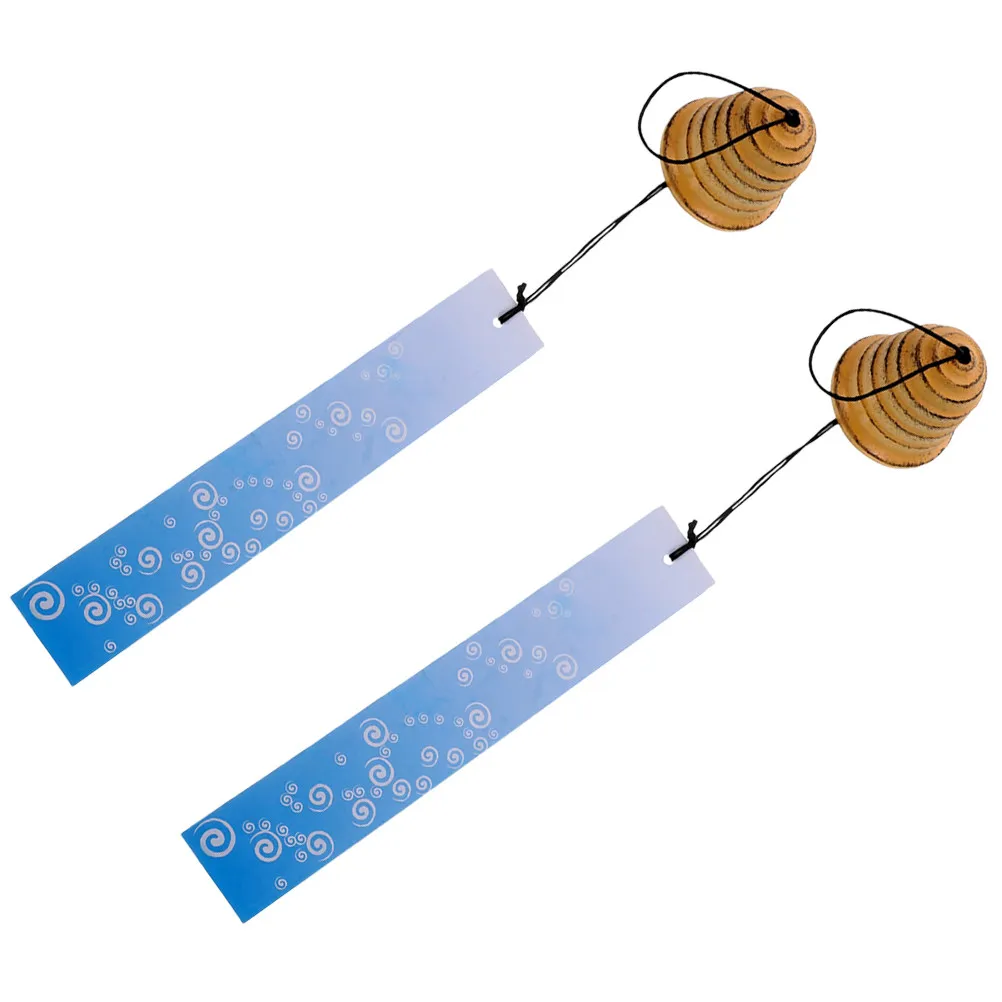 2Pcs Retro Wind Chime Hanging Decoration Compact Size Light Metal Wind Bell Clear Sound Garden Balcony Home Decor Pendant