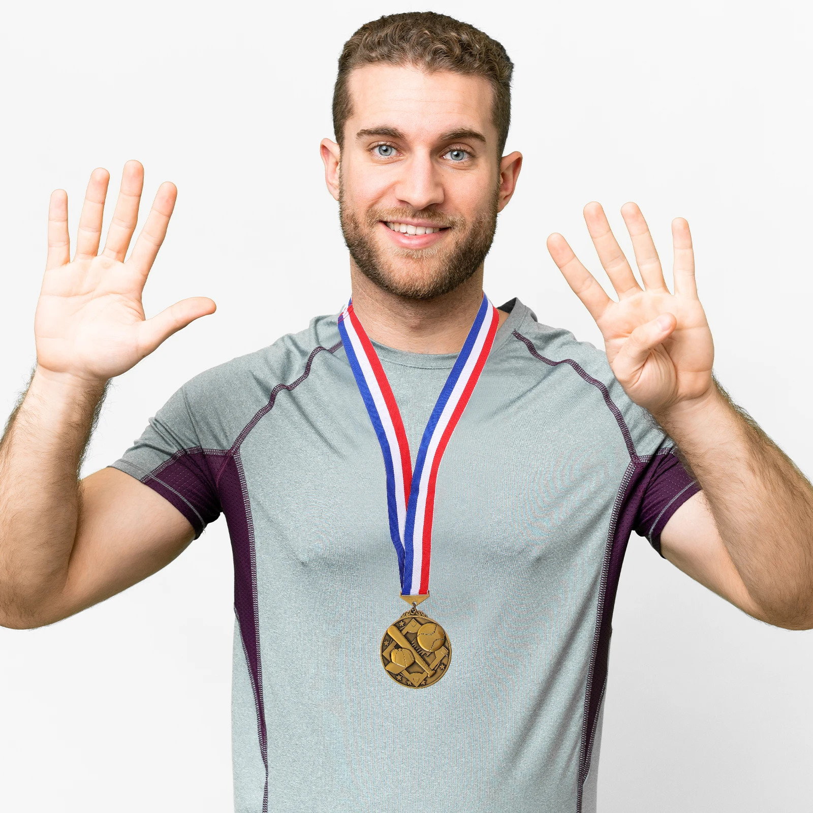 

Delicate Baseball Medal Zinc Alloy Sports Award Trophy Competition Recognition Badge Round Party Game Decoration Prize